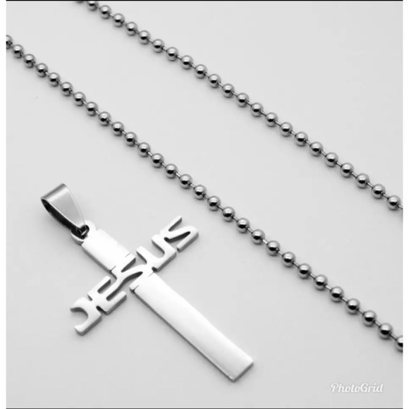 Stainless steel Christian faith Jesus cross - Picture 2 of 5